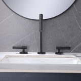 Widespread Bathroom Faucets 8 Inch Bathroom Sink Faucet Matte Black JK0132