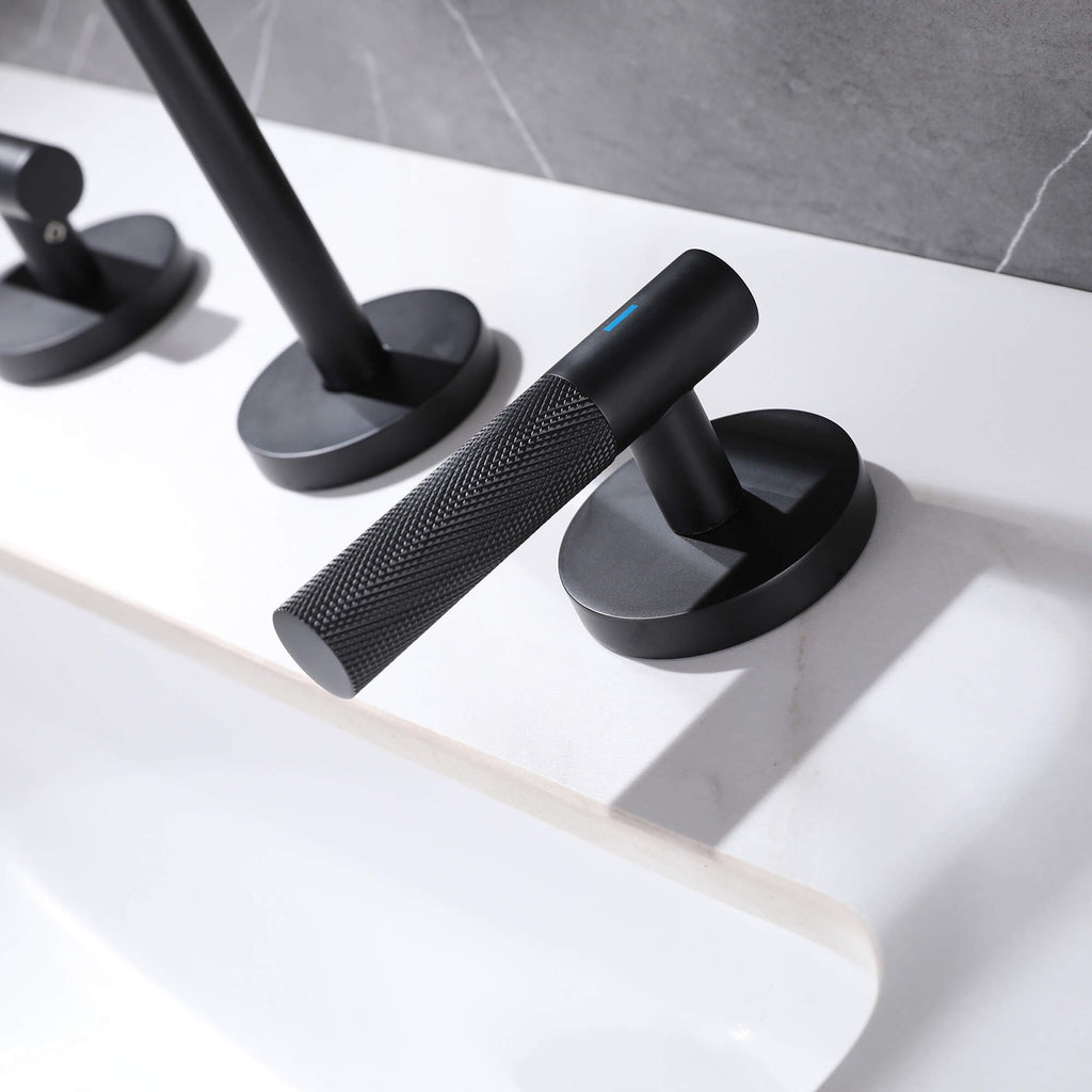 Widespread Bathroom Faucets 8 Inch Bathroom Sink Faucet Matte Black JK0132