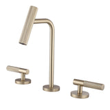 Widespread 2 Handles Bathroom Faucet with Water Supply Hoses Brushed Gold JK0133