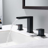 Waterfall Widespread Bathroom Faucet 3 Hole 2 Handle Bathroom Sink Faucet JK0134