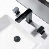 Waterfall Widespread Bathroom Faucet 3 Hole 2 Handle Bathroom Sink Faucet JK0134