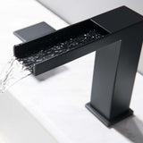 Waterfall Widespread Bathroom Faucet 3 Hole 2 Handle Bathroom Sink Faucet JK0134
