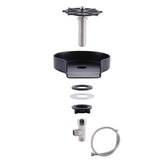 Glass Rinser for Kitchen Sink Stainless Steel Bottle Washer Cup Cleaner Matte Black JK0142