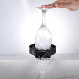 Glass Rinser for Kitchen Sink Stainless Steel Bottle Washer Cup Cleaner Matte Black JK0142