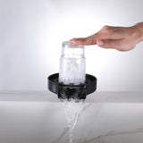 Glass Rinser for Kitchen Sink Stainless Steel Bottle Washer Cup Cleaner Matte Black JK0142