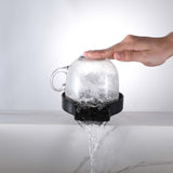 Glass Rinser for Kitchen Sink Stainless Steel Bottle Washer Cup Cleaner Matte Black JK0142