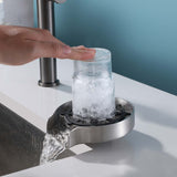 Glass Rinser for Kitchen Sink Stainless Steel Bottle Washer for Bar Sink Brushed Nickel JK0143