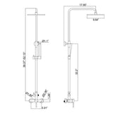 outdoor shower fixture size