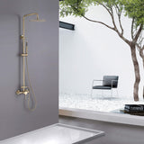 Outdoor Shower Faucet Kit SUS304 Stainless Steel 10 Inch High Pressure Shower Head with Handheld Spray JK0147