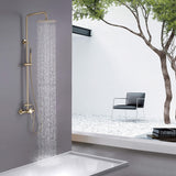 Outdoor Shower Faucet Kit SUS304 Stainless Steel 10 Inch High Pressure Shower Head with Handheld Spray JK0147
