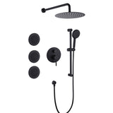 Slide Bar Shower System with 3 Body Jets and 12 Inch Shower Head and 5 Function Handheld LS000111DY