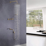 Wall-Mounted Rain Shower and Tub Spout Combo Set
