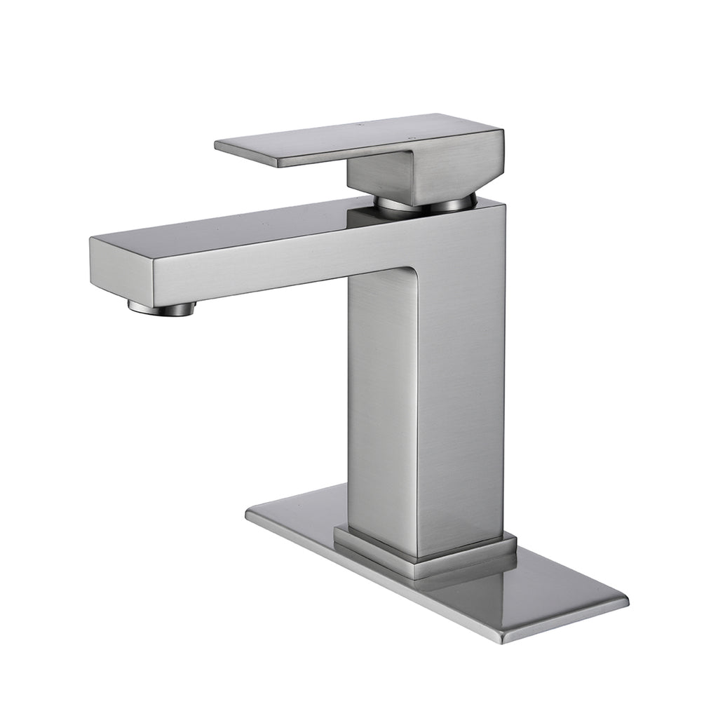 Deck Mounted Brushed Nickel One Hole Bathroom Faucet RB0718
