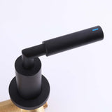3-Hole Wall Basin Faucet with Dual Handles and Straight Spout