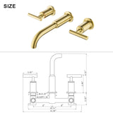 solid brass bathroom sink faucet size