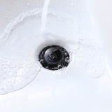 Pop Up Drain Stopper Bathroom Sink Drain with Overflow Matte Black RB0739