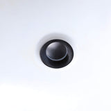 Bathroom Sink Drain Pop Up Drain Stopper with Overflow for Vessel Vanity Sink Small Cap Matte Black RB0739