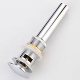 Bathroom Sink Drain with Overflow Vessel Sink Pop Up Drain Stopper Brushed Nickel RB0739BN