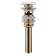 Bathroom Sink Pop-Up Drain with Overflow Solid Brass Universal Sink Drain Stopper