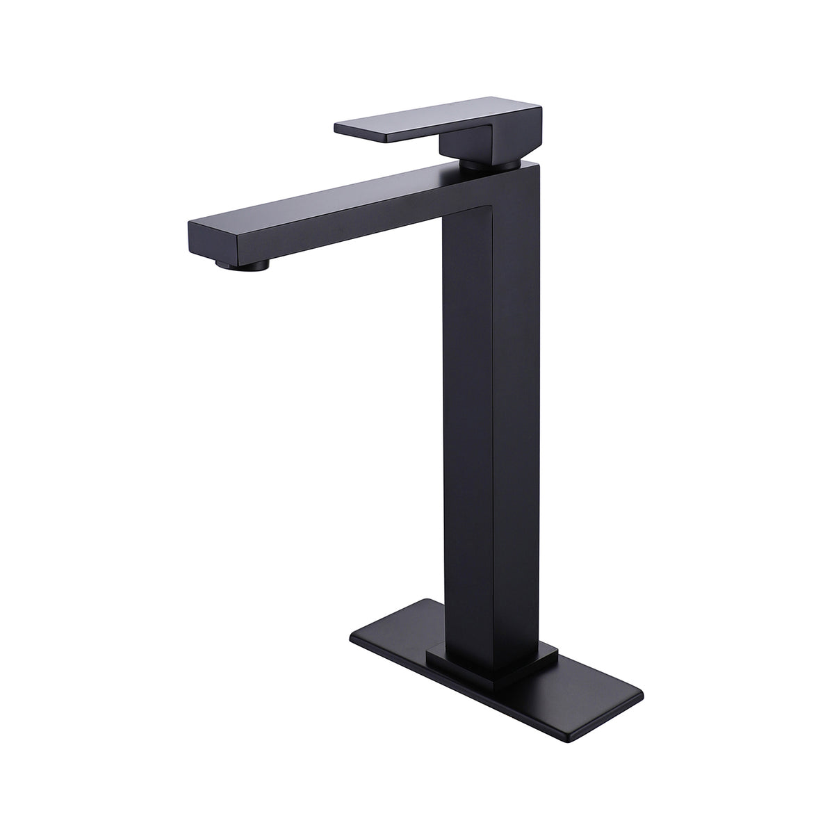 High-Rise Square Faucet for Vessel Sink Basins