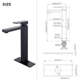 Single Handle Black Bathroom Vessel Sink Faucet RB0757