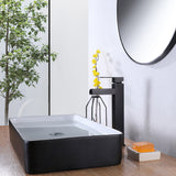 Tall Waterfall Vessel Sink Faucet with 6 Inch Cover Plate RB0759