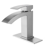 Single Handle 1 Hole Bathroom Faucet in Brushed Nickel RB0760-BN