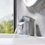 Single Handle 1 Hole Bathroom Faucet in Brushed Nickel RB0760-BN