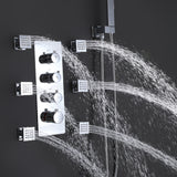 Ceiling-Mounted Thermostatic Shower with 6 Body Sprays