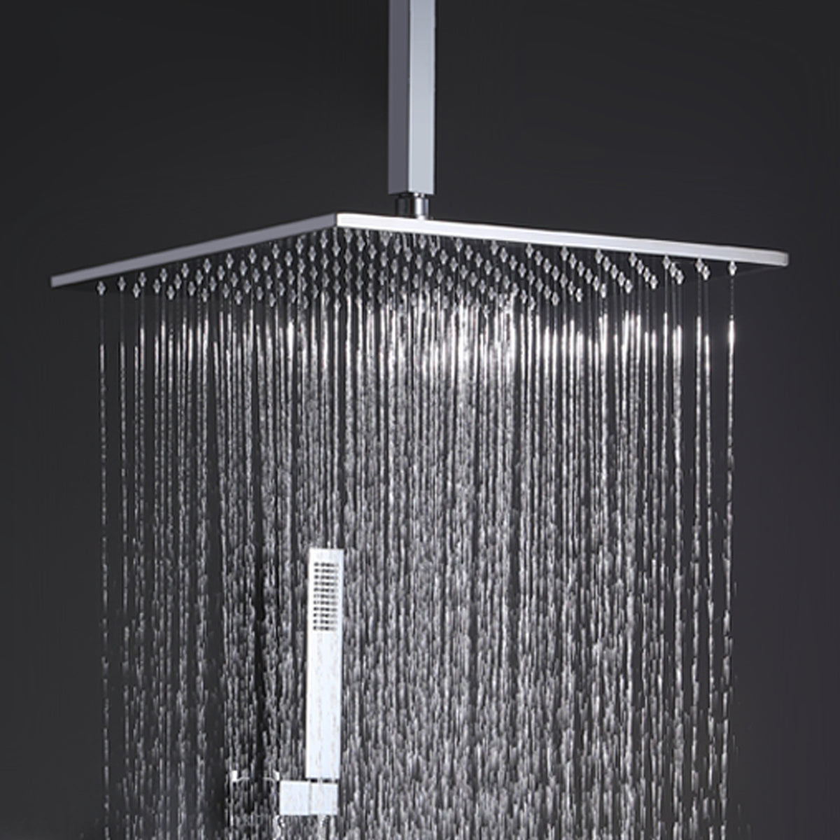 Ceiling-Mounted Thermostatic Shower with 6 Body Jets