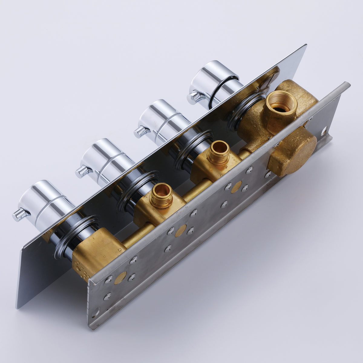 Ceiling-Mounted Thermostatic Shower with 6 Body Jets