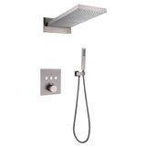 Wall-Mounted Thermostatic Shower with 2-Function Spray