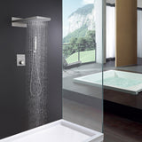 Wall Mount Thermostatic Shower System with 2-Function Shower Head Solid Brass