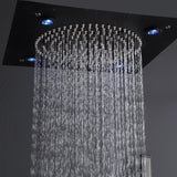 3 Function Large Shower System with Body Spray and LED Light Matte Black RB0815