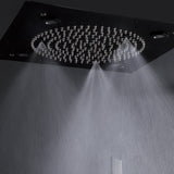 3 Function Large Shower System with Body Spray and LED Light Matte Black RB0815