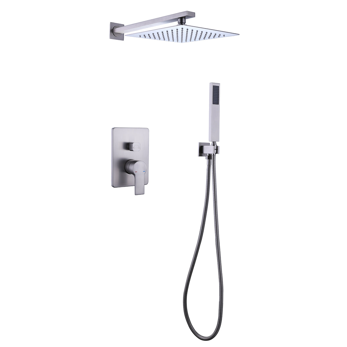 Minimalist Square Concealed Shower Set with 10-Inch Rain Head