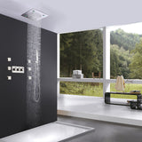 Brushed Nickel 3-Function LED Complete Shower Jet System RB0832