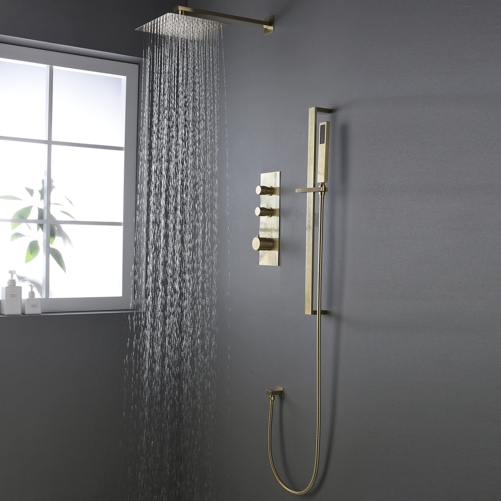 Large Flow Stainless Steel Thermostatic Shower System RB0841