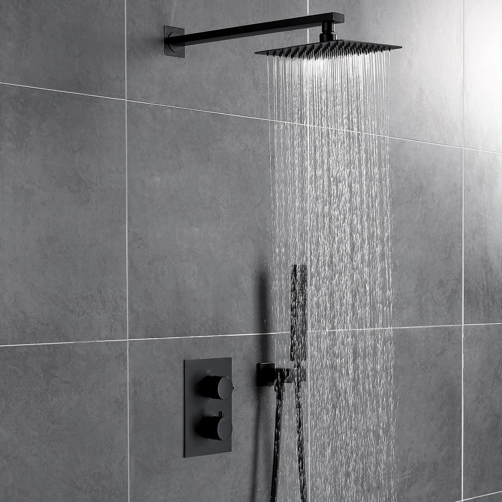 Wall Mount Large Flow Thermostatic Shower System with Rough-In Valve RB0842