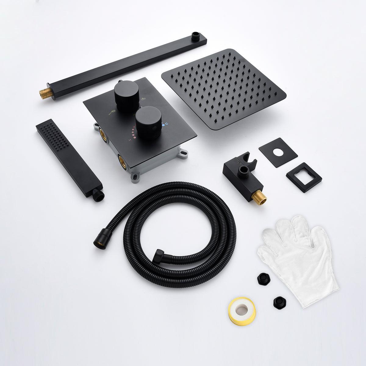 2-Function Concealed Thermostatic Shower System with 10-Inch Rain Shower