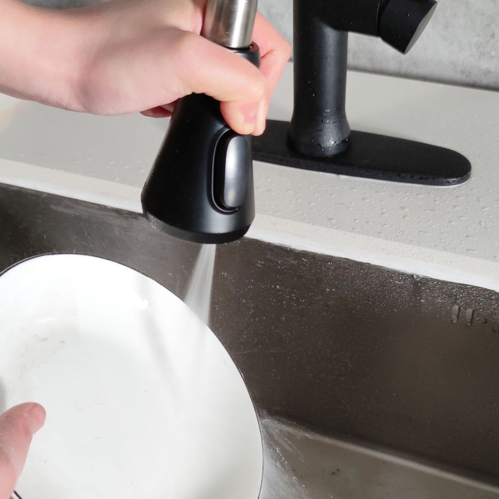 Matte Black Pull Down Touch Single Handle Kitchen Faucet RB0846