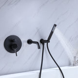 Wall Mounted Tub Filler with Handheld Shower RB0858