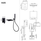 Wall Mounted Tub Filler with Handheld Shower RB0861