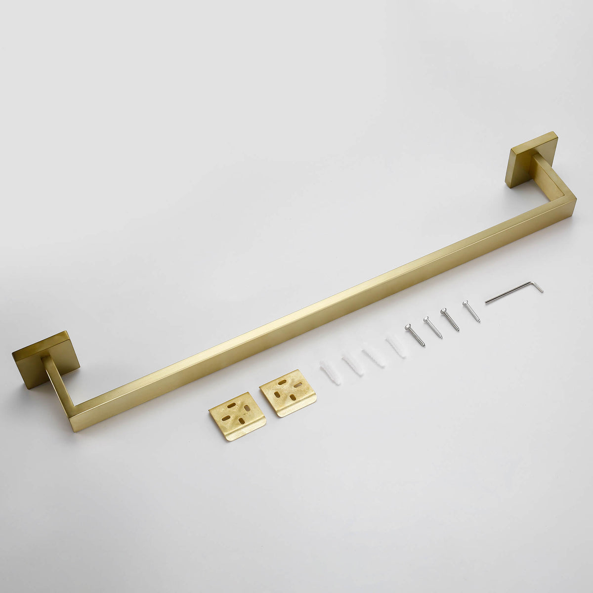 Wall-Mounted Modern Brushed Gold 4-Piece Bathroom Hardware Set