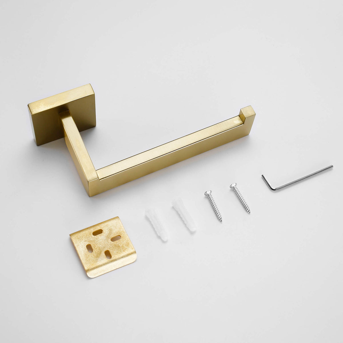 Wall-Mounted Modern Brushed Gold 4-Piece Bathroom Hardware Set