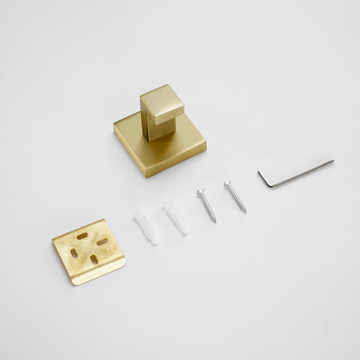 Wall-Mounted Modern Brushed Gold 4-Piece Bathroom Hardware Set