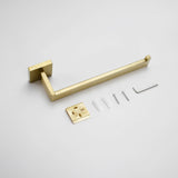 Wall Mounted Brushed Gold Bathroom Hardware 4-Piece Set RB0863