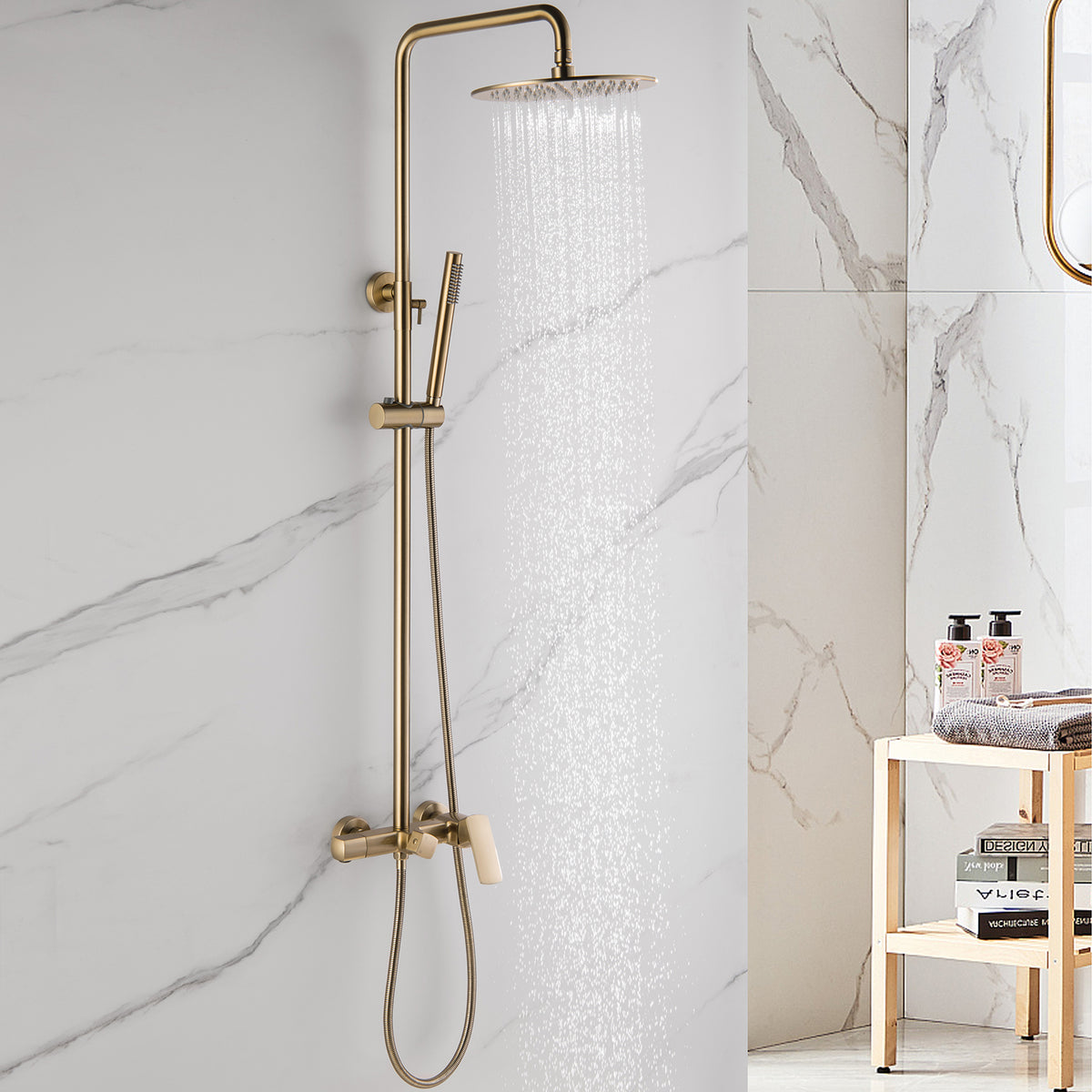 Rain Shower System with Tub Spout