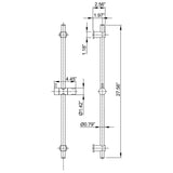 Slide Bar Handheld Shower Head with Hose RB0886