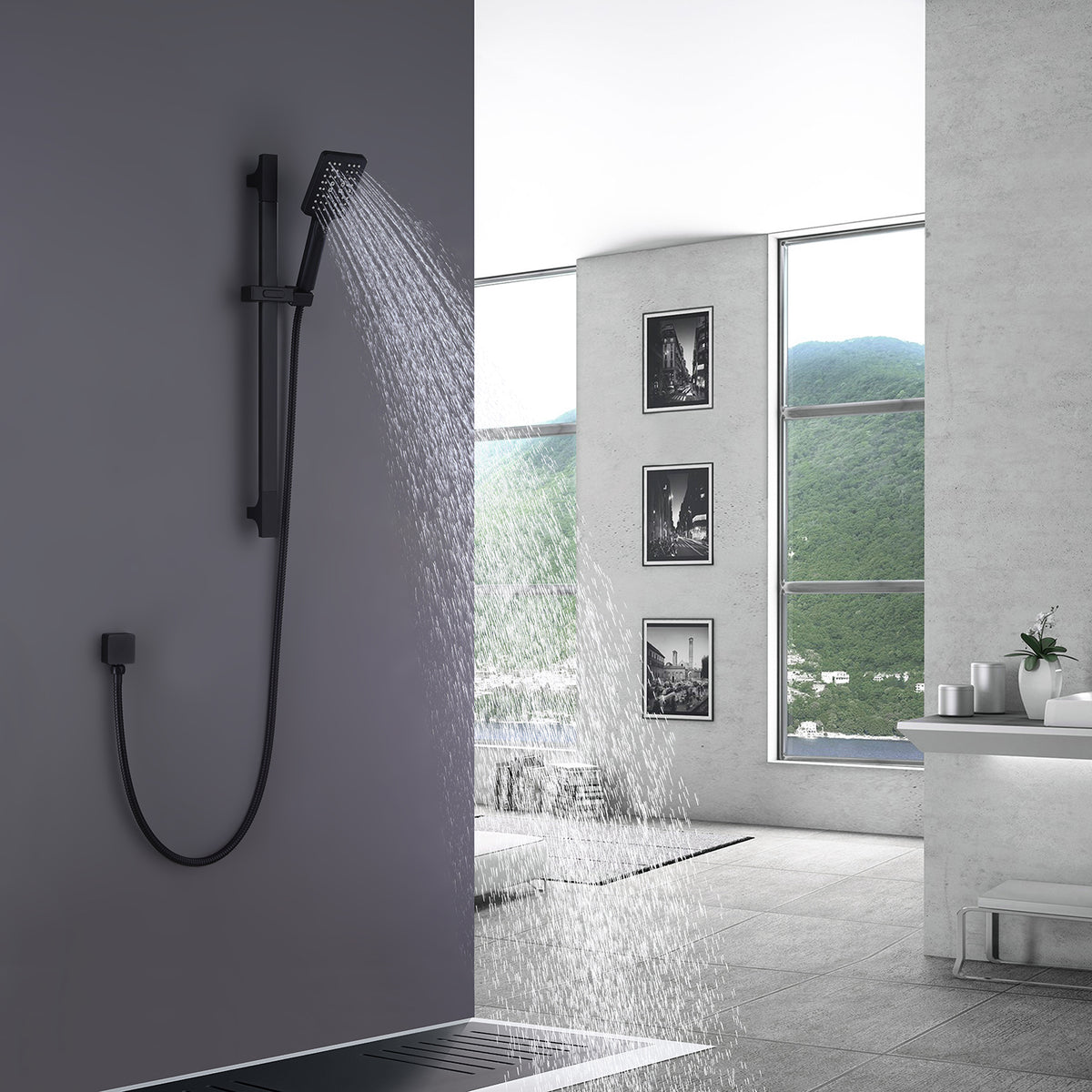 Versatile 3-Mode Handheld Shower Kit with Slide Bar and 59-Inch Hose